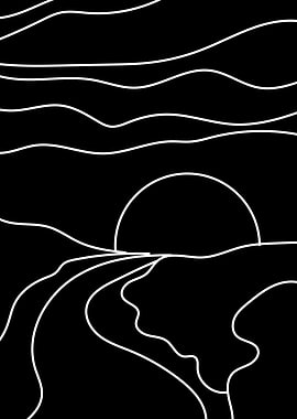 Minimal Nature Line Art