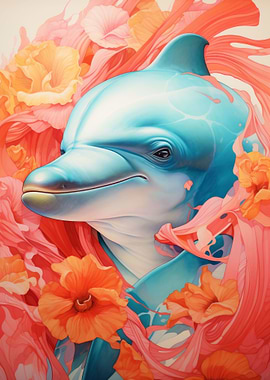 Dolphin Close Up Portrait
