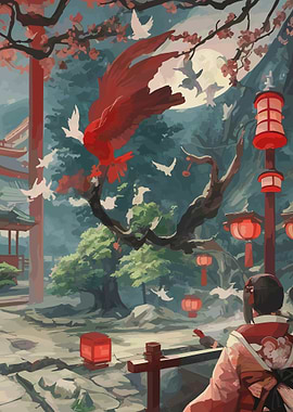 Beautiful red japanese