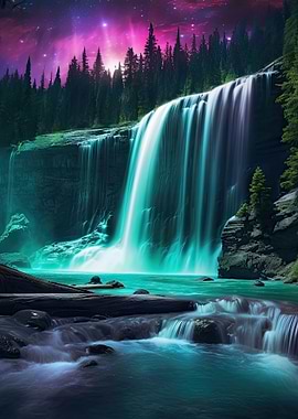 Neon Waterfall