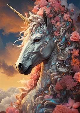 Floral Magical Unicorn