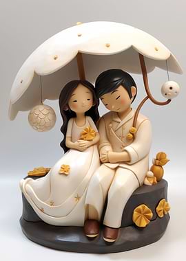 Artful Chinese Love pair