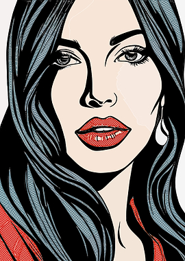 Pop Art Woman Portrait 6