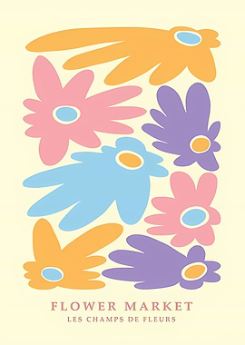 Flower market colorful