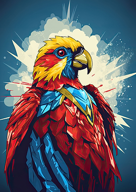 Parrot superhero