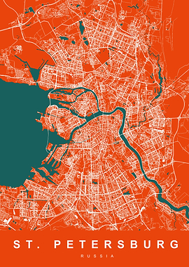 MAP ST PETERSBURG RUSSIA
