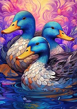A trio of ducks