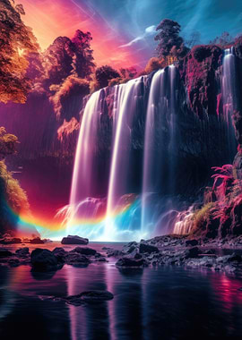 Neon Waterfall