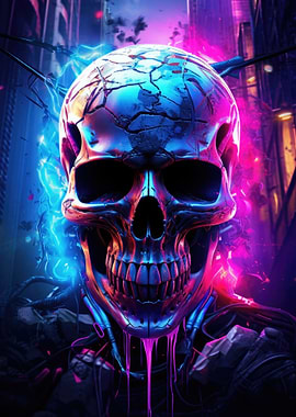 Cyberpunk Skull