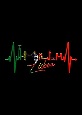 Lisbon Skyline Heartbeat