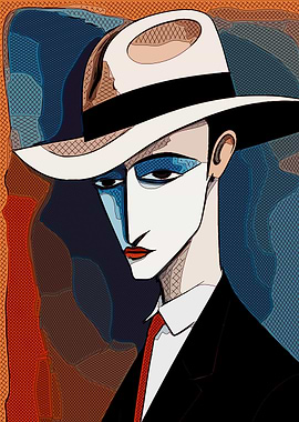 Geometric Man Portrait 5