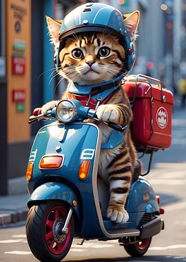 Cat Deliver Scooter