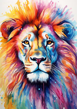 Lion Close Up Portrait