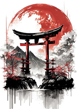 Abstract Traditional japan