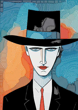 Geometric Man Portrait 6