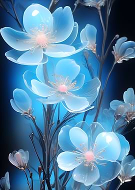 Fantastic glowing flowers