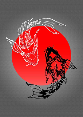 Koi Fish Yin Yang