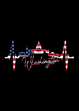 Washington Skyline Heart