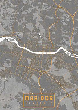Maribor City Map Bauhaus