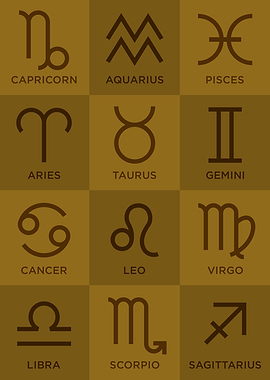 Zodiac Signs Abstract Pop