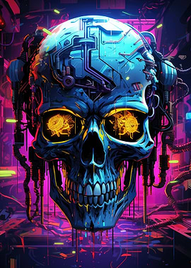 Cyberpunk Skull