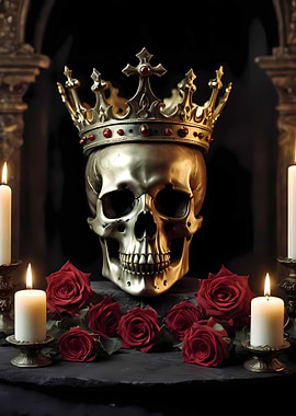 Crowned Golden Skull King