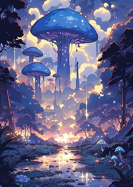Fantasy Mushroom World 01