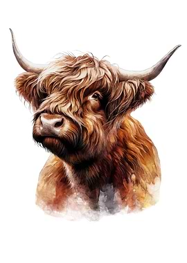 Highland Cow Watercolor