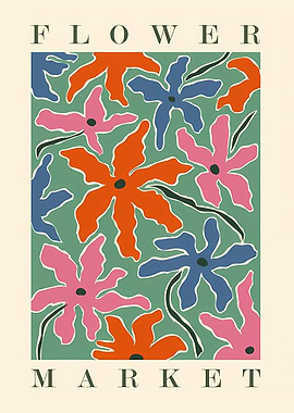 Flower market retro Abstra