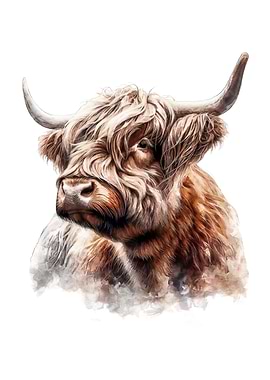Highland Cow Watercolor