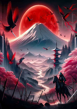 Fantasy red and black