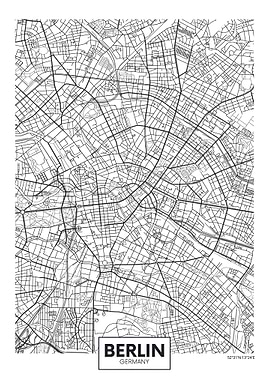 minimalistic berlin map