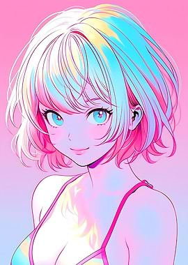 Anime Cute Girl Summer