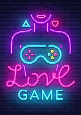 Gaming Love Game sign