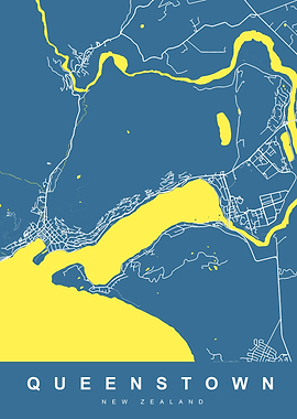 MAP QUEENSTOWN NEW ZEALAND