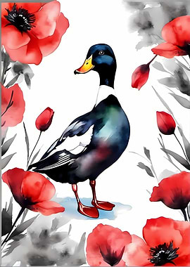 Watercolor Duck