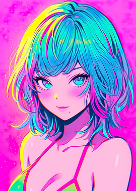 Anime Cute Girl Summer