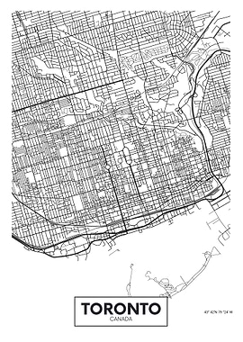 minimalistic toronto map