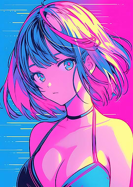 Anime Cute Girl Summer