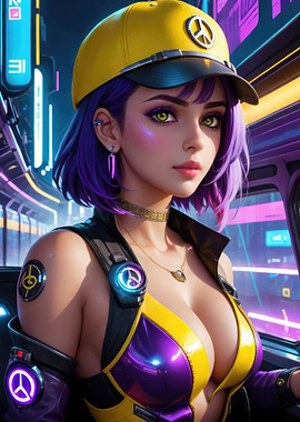 Anime cyberpunk girl