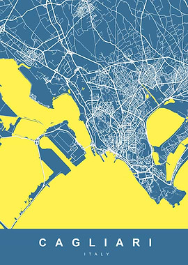 MAP CAGLIARI ITALY