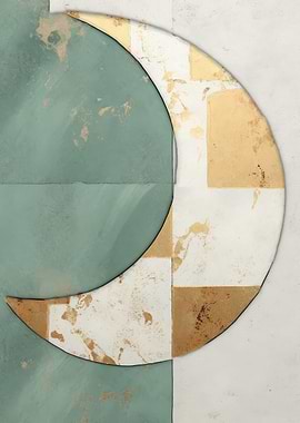Moon Abstract Gold Decor