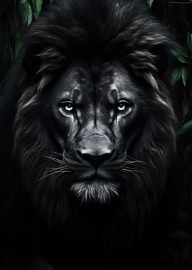 Black Lion Portrait