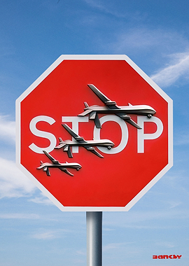 Banksy Stop Sign