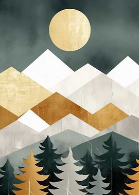 Landscape Mountain Gold