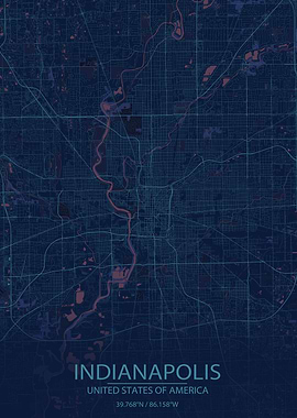 Indianapolis BluePurpleMap