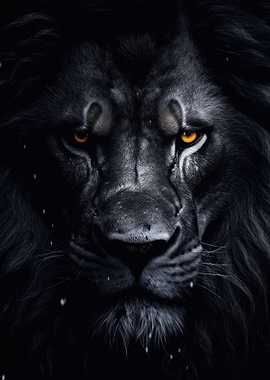 Black Lion Portrait