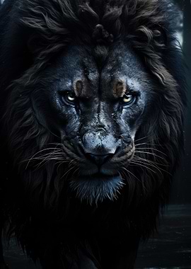 Black Lion Portrait