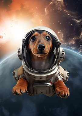 Dachshund Pup in Space