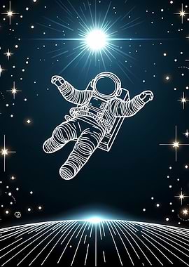 Astronaut Heavenly Journey